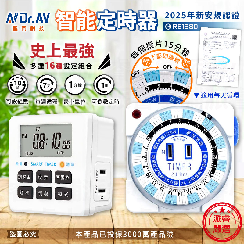 2025年新安規認證~【聖岡智能定時器】機械式定時器 定時器 省電器 倒數計時 智能定時 節能省電