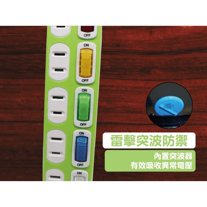 台灣製【馬卡龍色系 過載斷電2P延長線】旋轉插頭 新安規 自動斷電  延長線 2P