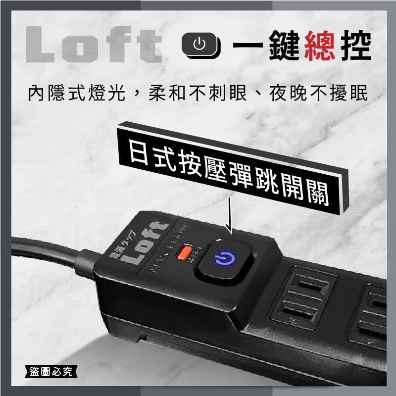 【Loft美式居家工業風延長線】按壓式開關 過載斷電 新安規 2P延長線 LOFT BSMI 工業風【LD1088】
